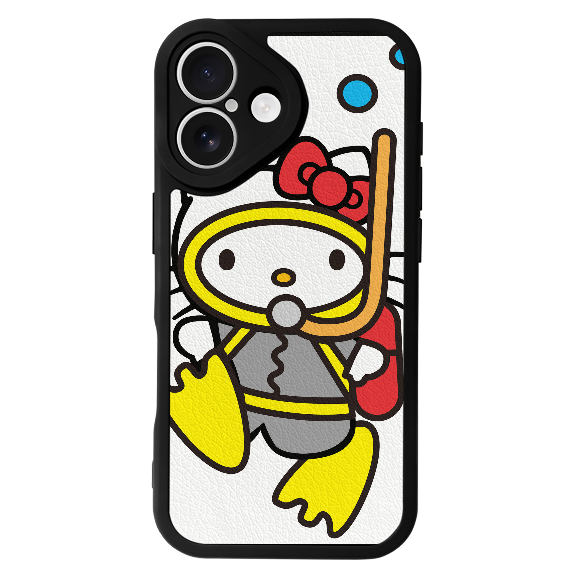 （画像用） Hello Kitty ハローキティ 【iPhone 16シリーズ対応】シリコンスマホケース（レザー調） 材質：シリコン